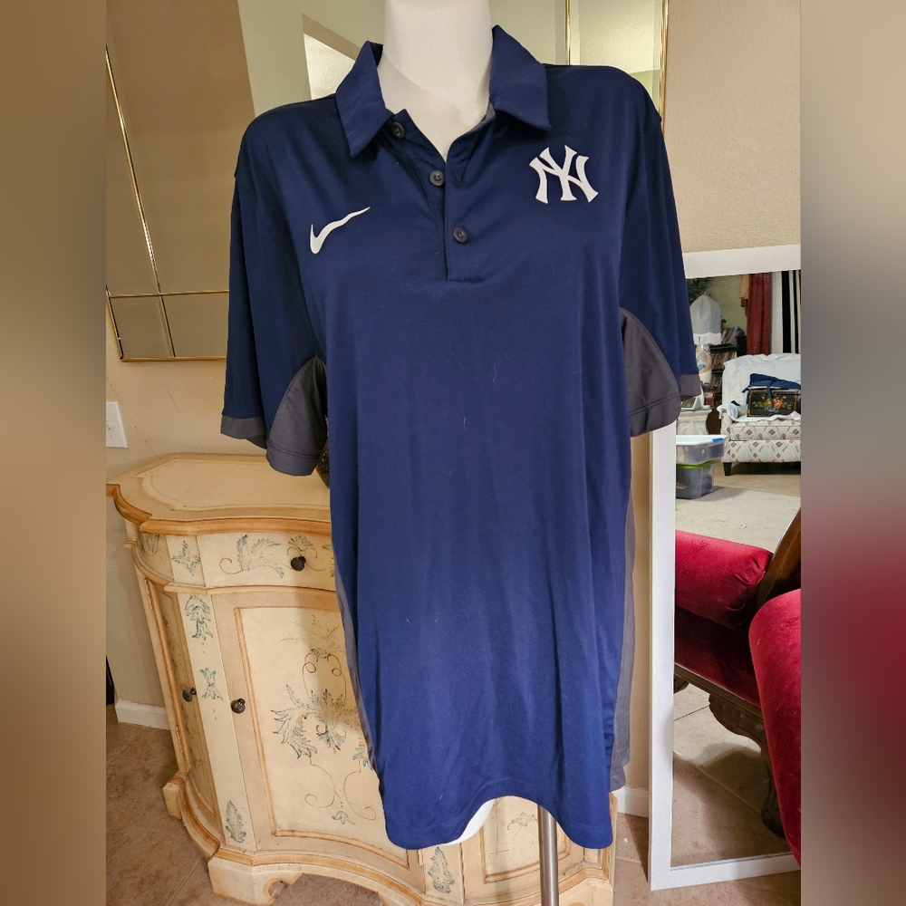 NIKE NY Yankees Polo shirt Navy Men's L